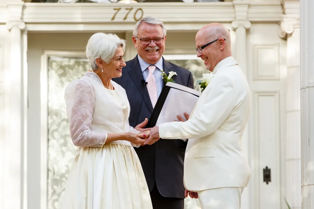 Cris and Larissa on their wedding day